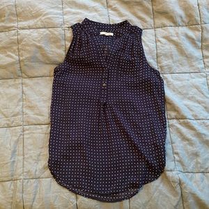 41 hawthorn blue and white polka dot S
